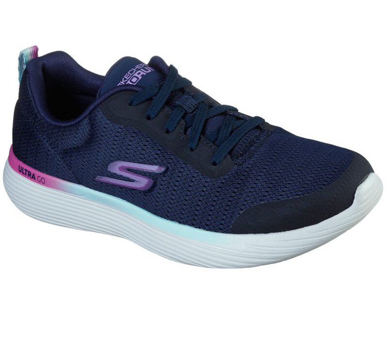 Skechers Dam Marinblå/Lila Sneakers - Gorun 400 V.2 - Light Impact - Sverige (YDLHI-5467)